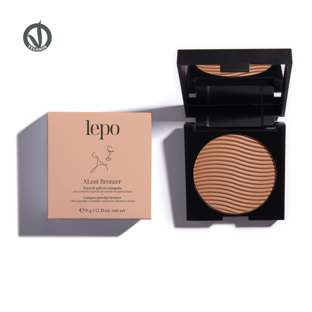 XLENT BRONZER Compact powder with vegetable ceramides and horse chestnut  extract - Lepo